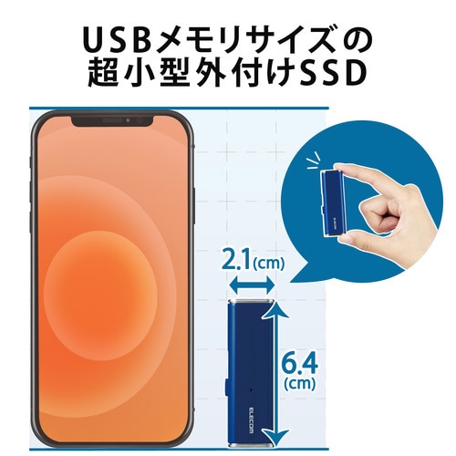 SSD 128GB 外付け ポータブル ブルー