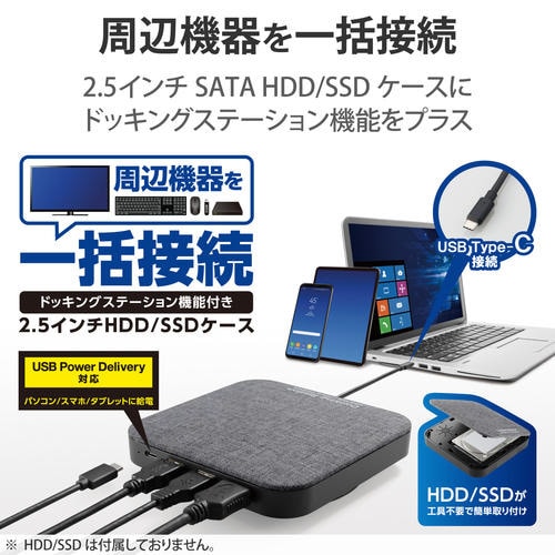 HDD/SSDケース 2.5インチ タイプC 4K