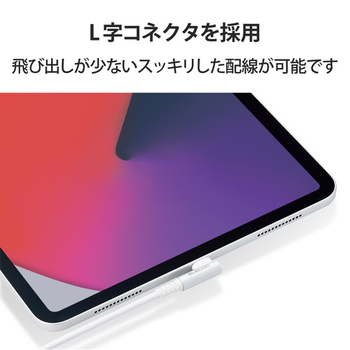 タイプCケーブル 30cm PD L字 ホワイト