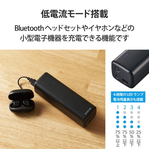 モバイルバッテリー 20000mAh ブラック