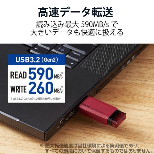SSD 外付け 250GB ノック式 レッド
