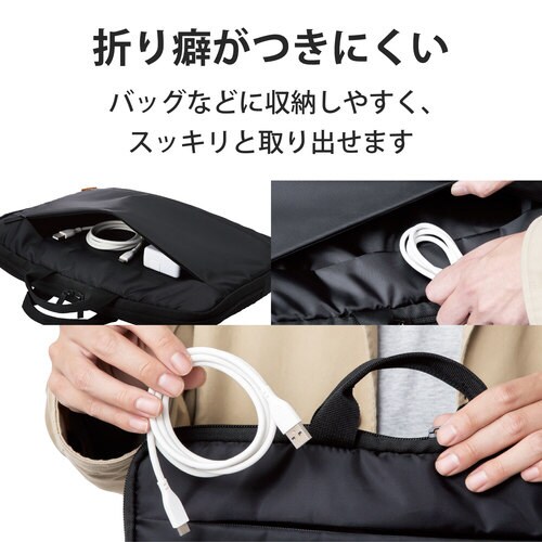 タイプCケーブル A−C 1m ホワイト シリコン