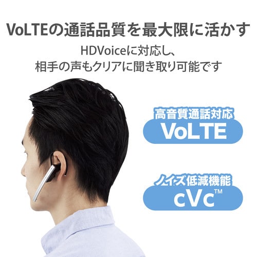 Bluetoothヘッドセット 片耳 シルバー