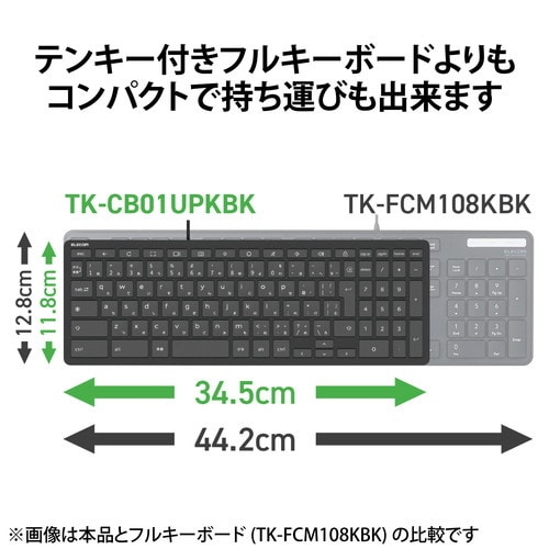 有線キーボード タイプC接続 テンキー付 抗菌