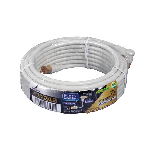 アンテナケーブル 4C L型―Sストレート 7m