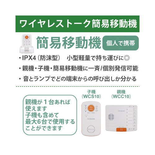 ワイヤレストーク 簡易移動機