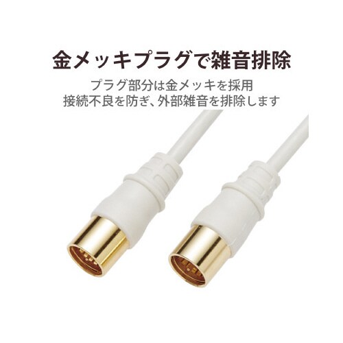 アンテナケーブル 2C 両側ストレート 2m