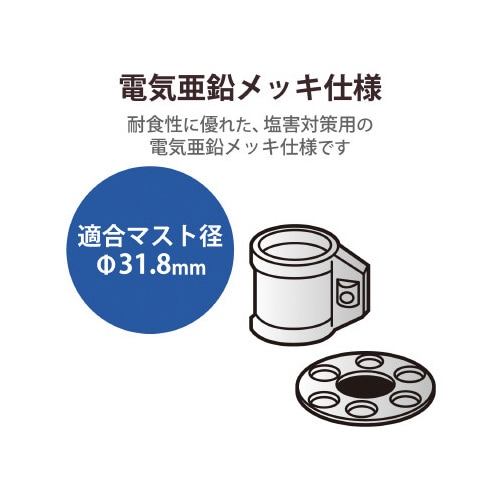 ステー金具(φ32mmマスト用)