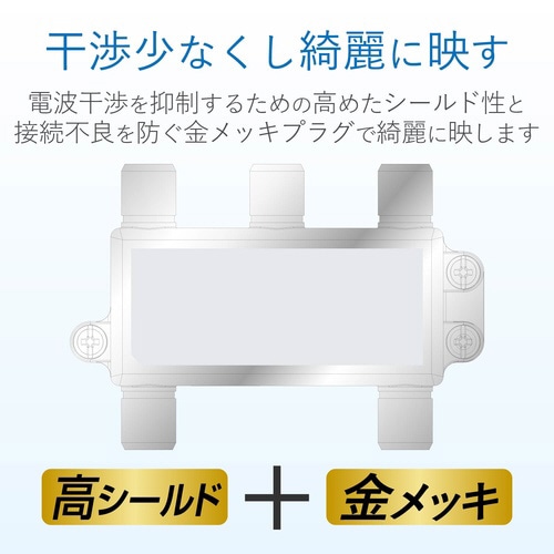 4分配器 4K8K対応 全端子通電型 屋内用