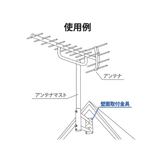 UHF・FMアンテナ壁金具 ステンレス 200mm
