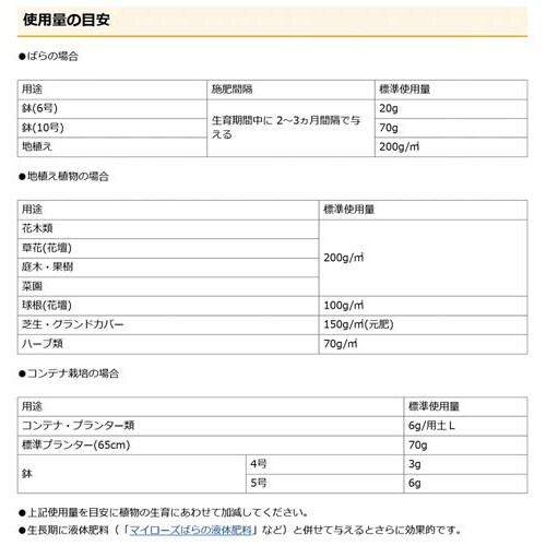 マイローズばらの肥料 700g