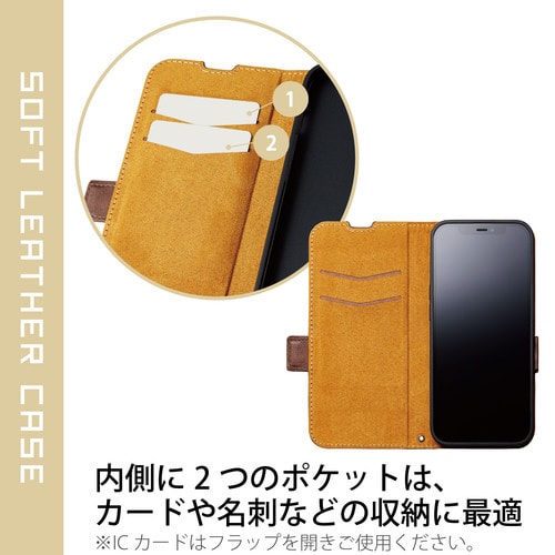 iPhone13 Pro ケース 手帳 ネイビー