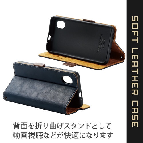 Galaxy A22 5G ケース 手帳 ネイビー