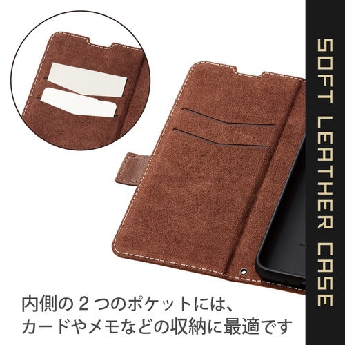 Galaxy A22 5G ケース 手帳 ブラウン