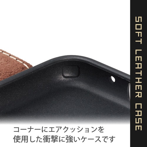 Galaxy A22 5G ケース 手帳 ブラウン