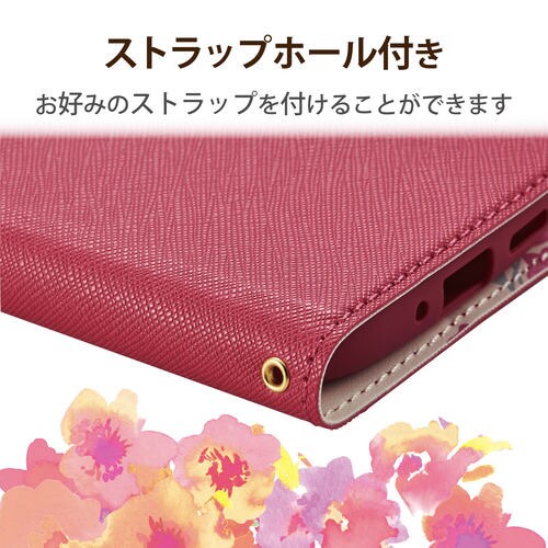 らくらくスマホ F−52B ケース 手帳 ピンク