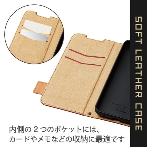 arrows We ケース 手帳 耐衝撃 レッド