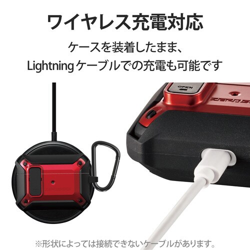 AirPods Proケース 耐衝撃 レッド