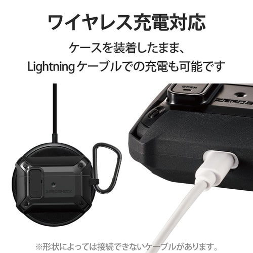 AirPods Proケース 耐衝撃 ブラック