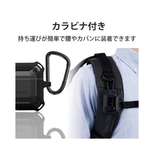 AirPods Proケース 耐衝撃 ブラック