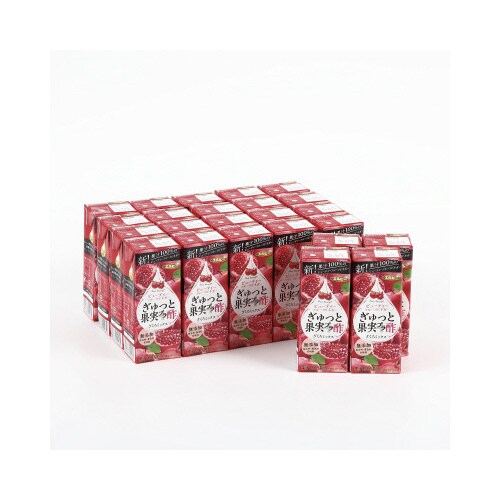ぎゅっと果実+酢ざくろミックス200ml24本