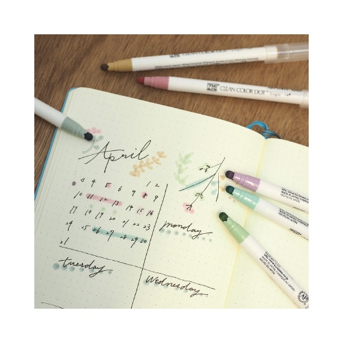 クリーンカラードットシングル スモーキーカラー6色