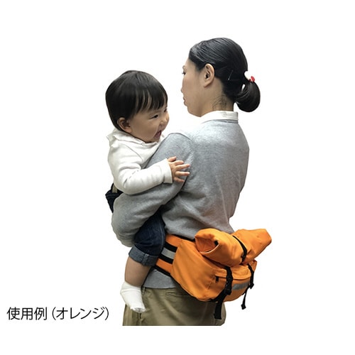 防災バッグキャリー オレンジ 01−123
