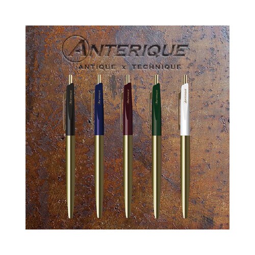 真鍮油性ボールペン 0.5mm マルーン軸 5本