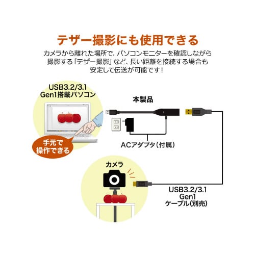 3m延長USB3.2アクティブリピーターケーブル