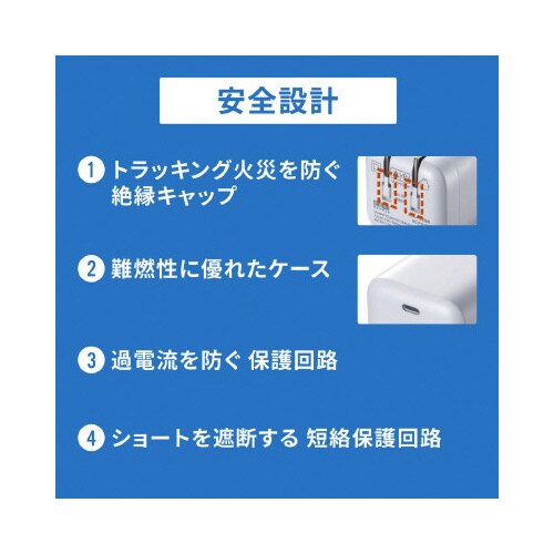 USB PD対応キューブ型AC充電器(PD20W)