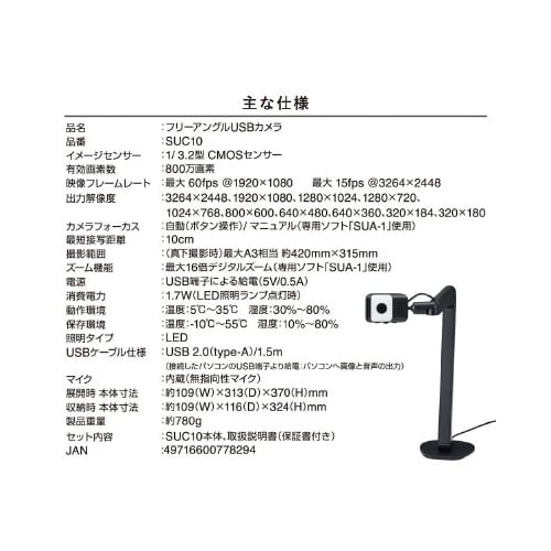 フリ−アングルUSBカメラ