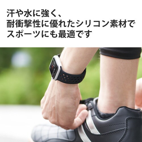 Apple Watch バンド シリコン ブラック