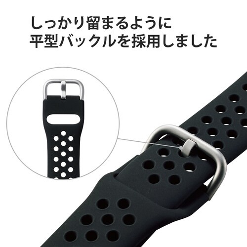Apple Watch バンド シリコン ブラック