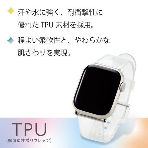アップルウォッチ バンド ソフト TPU クリア