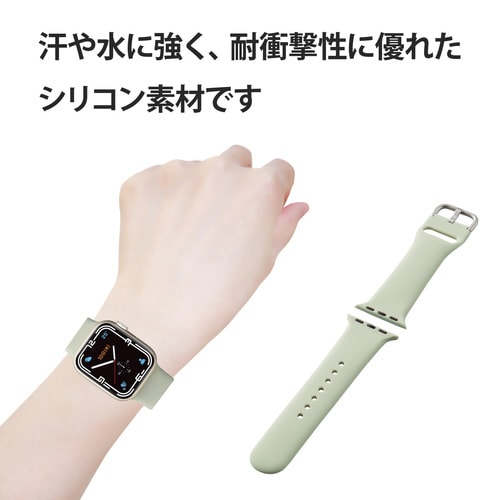 アップルウォッチ バンド シリコン アイボリー