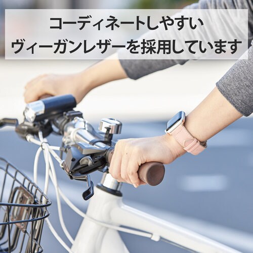 Apple Watch バンド レザー ピンク