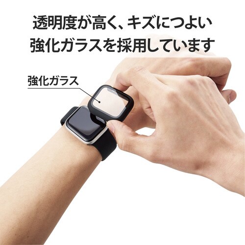 Apple Watch ケース ガラス ブラック