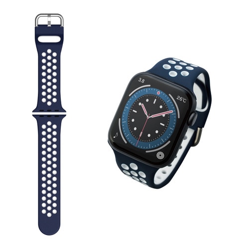 Apple Watch バンド ネイビー ホワイト