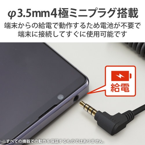 ガンマイク 4極ミニプラグ 超指向性