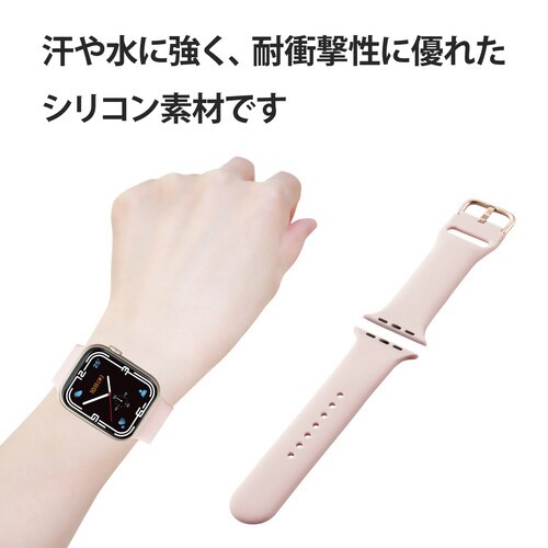 アップルウォッチ バンド シリコン ピンク