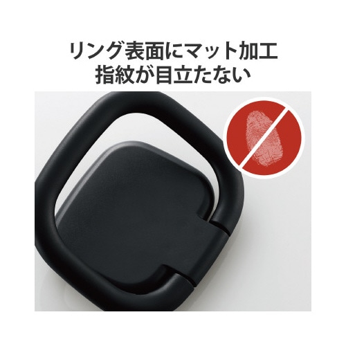 タブレット用リング 背面貼付けタイプ ブラック