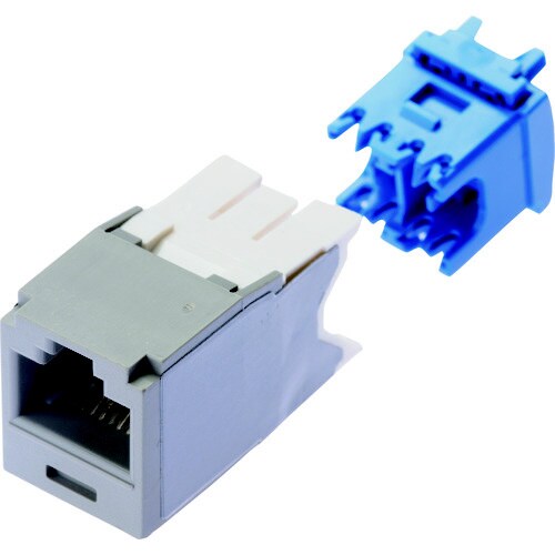 カテゴリ6A モジュラージャック ライトグレー