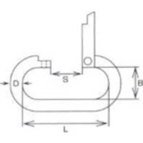 ステンレス オーバルキャッチ 6×40mm