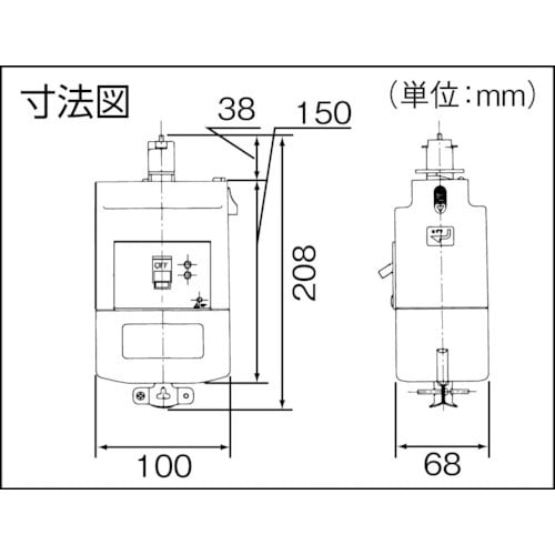 漏電ブレーカ付プラグ 3P20A15mA