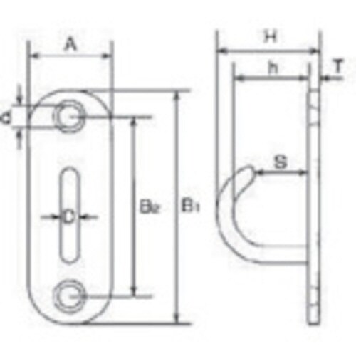 ステンレス オープンパッドアイ 15×45mm