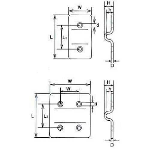 ステンレス ハンガープレート 36×23mm