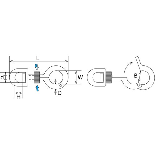 ステンレス オープンナスカン 長さ56mm