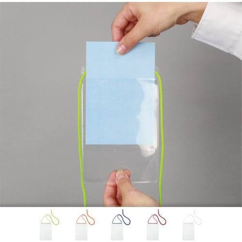 簡易吊り下げ名札 ハガキサイズ 10枚 緑