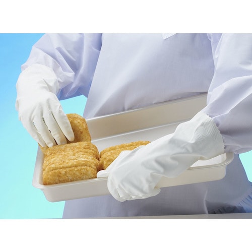 ニトリルゴム手袋 簡易包装ニトローブ薄手 白 S