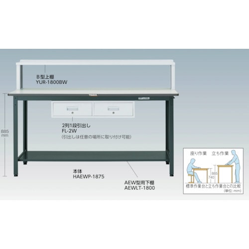 HAEWP型立作業台 900×600×885